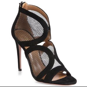 Aquazzura Memphis Black Suede Stiletto Heels